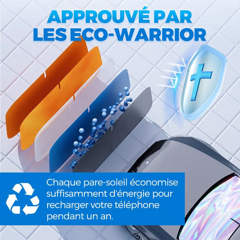 ☀️**Pare-soleil laser pour pare-brise de voiture** ☀️ 🚗✨**Filtre UV Avancé • Compact & Rapide à Installer**✨🚗