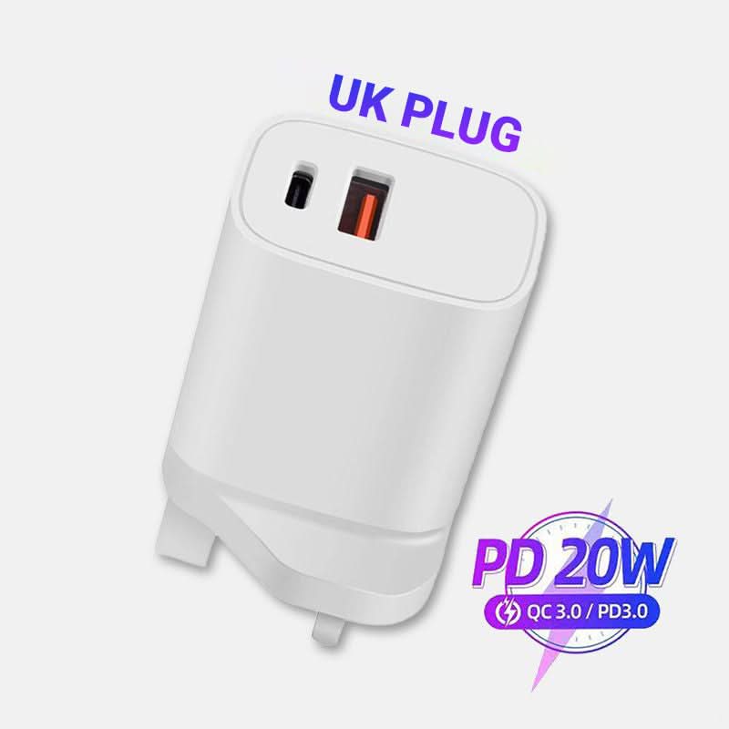 20W Chargeur Rapide à Deux Ports