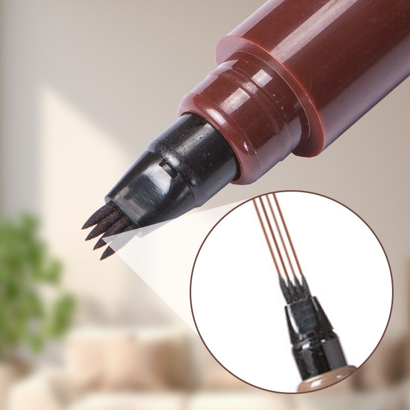 Stylo barbe et sourcils 4 en 1 waterproof - Longue durée et sans bavures