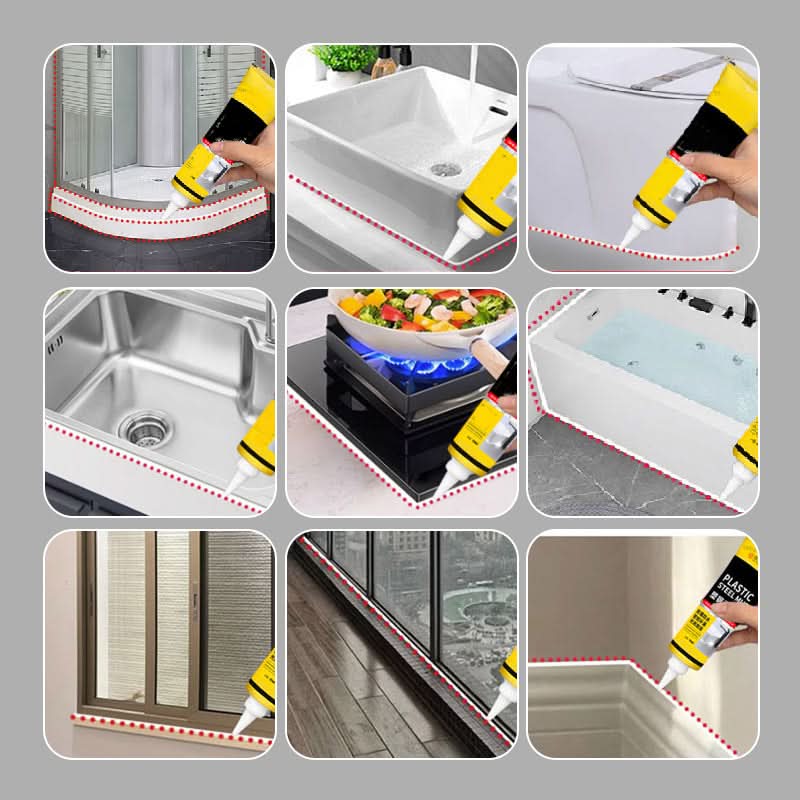 Caulk blanc multifonctionnel imperméable avec grattoir