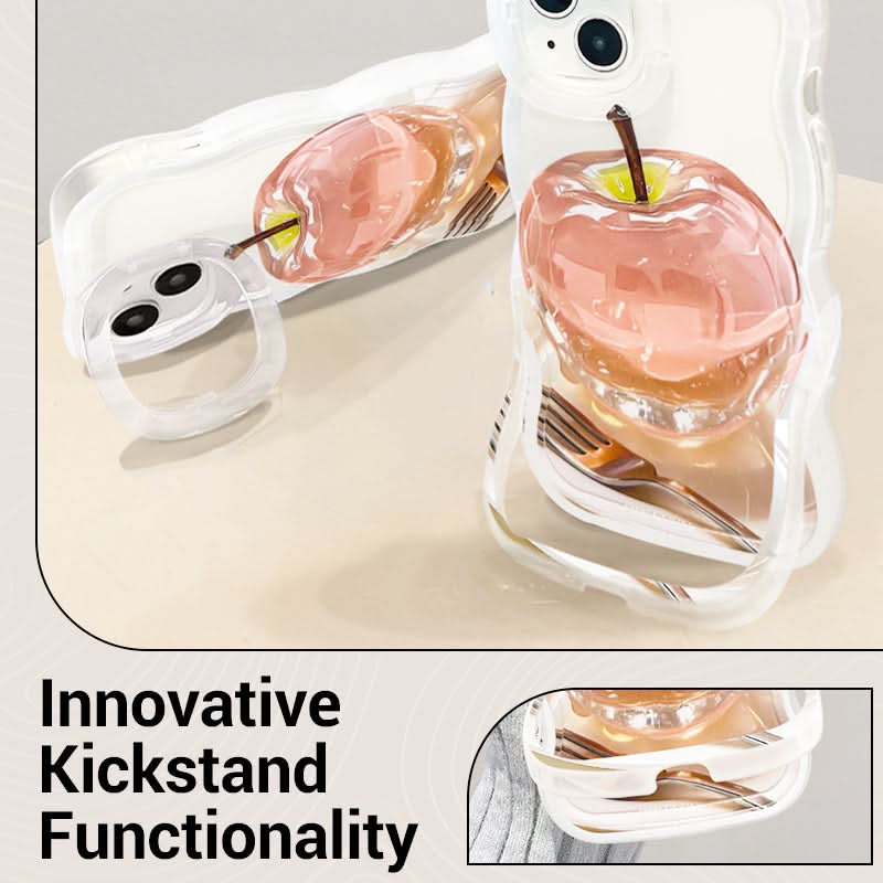 Coque de Téléphone Transparente avec Motif Pomme pour iPhone 🍏📱 - Protection Élégante et Fun!
