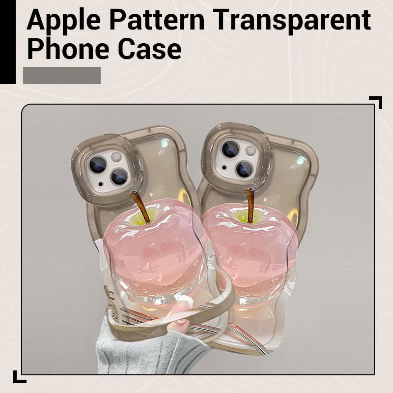 Coque de Téléphone Transparente avec Motif Pomme pour iPhone 🍏📱 - Protection Élégante et Fun!