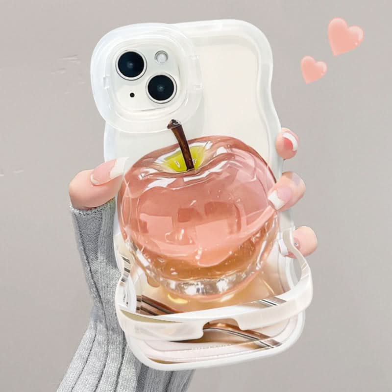 Coque de Téléphone Transparente avec Motif Pomme pour iPhone 🍏📱 - Protection Élégante et Fun!