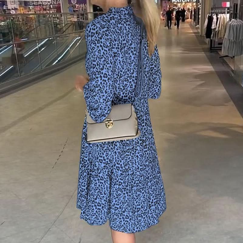 🌸Vente chaude d'été -49 %🌸Robe ample à col en V et imprimé léopard tendance pour femme