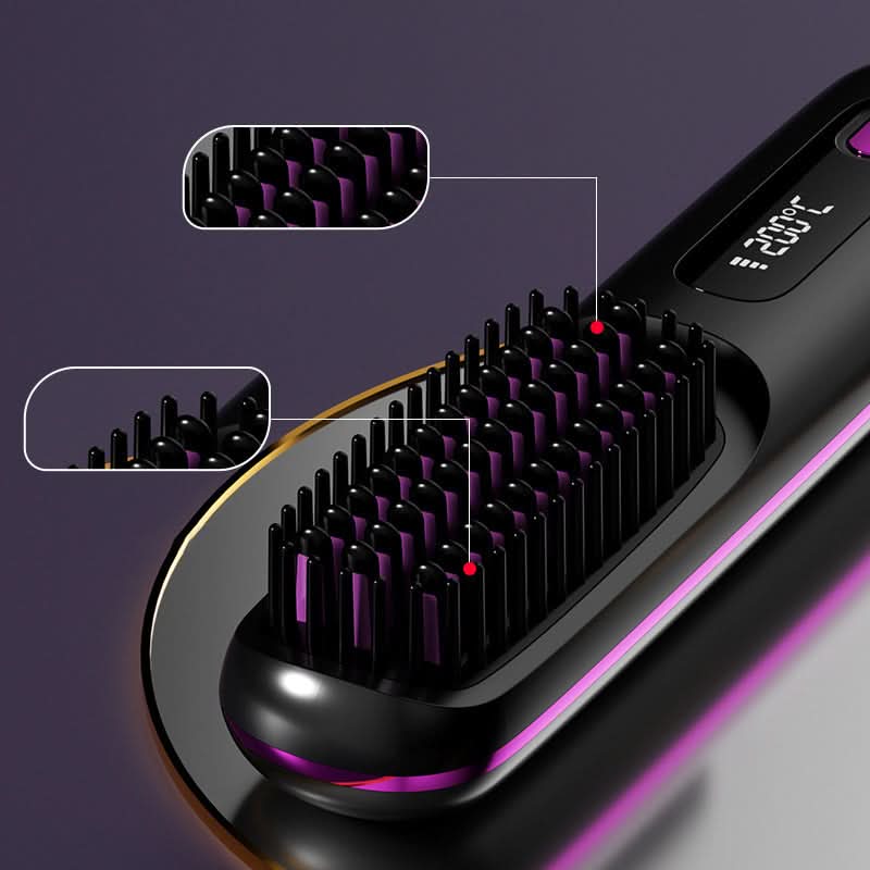 ✨50% de réduction🌸Peigne chauffant sans fil en céramique à lisser les cheveux