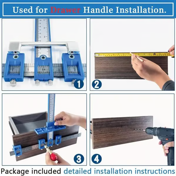🛠️✨ Moitié prix aujourd'hui ! Moule de perçage pour ferrures d'armoires — Installation précise et rapide 🚪🔧