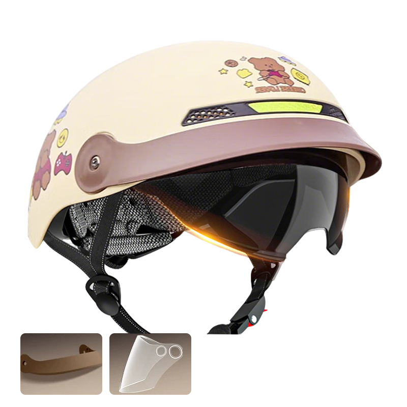 🛡️Casque Moto Léger Anti-Choc - Ventilation Optimisée et Visière Antibrume, Certifié CE 🏍️