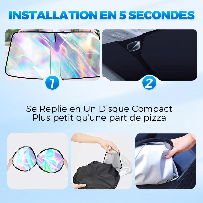 ☀️**Pare-soleil laser pour pare-brise de voiture** ☀️   🚗✨**Filtre UV Avancé • Compact & Rapide à Installer**✨🚗