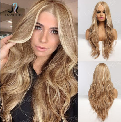 Magnifique perruque aux cheveux longs et bouclés