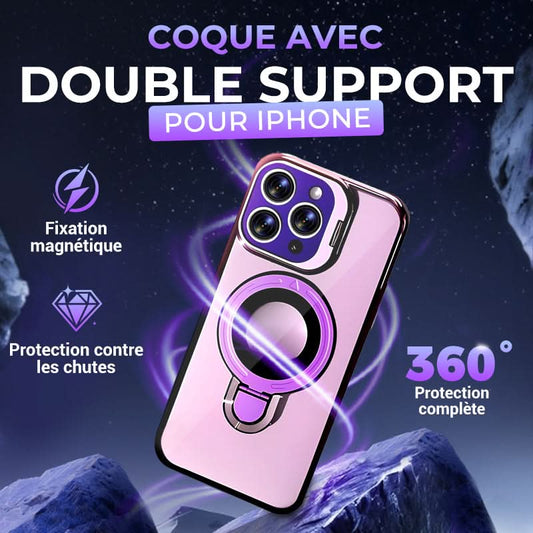 Coque iPhone Double Support 😎 | Pratique et Stylish