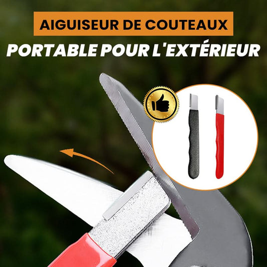 Aiguiseur de couteaux portable pour l'extérieur