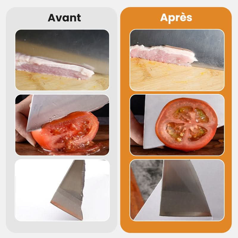 Aiguiseur de couteaux portable pour l'extérieur