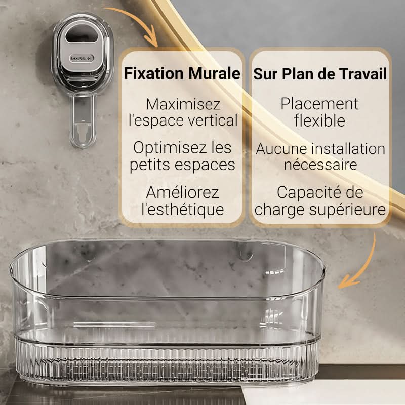 🔥50 % de réduction🔥Support de rangement à ventouses avec trou de drainage