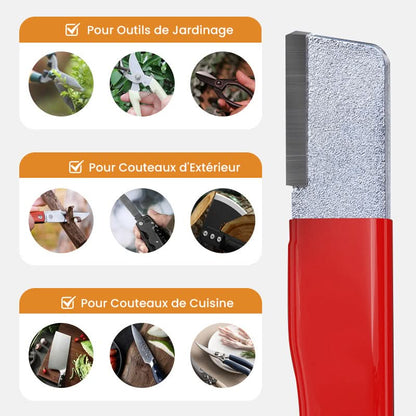 Aiguiseur de couteaux portable pour l'extérieur