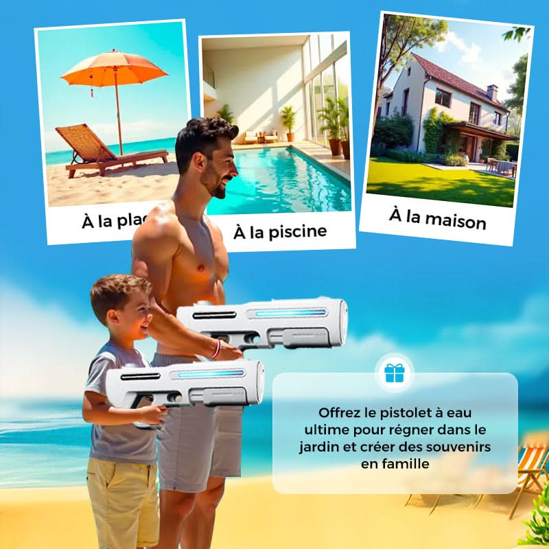 🔥🔥🔥🎁Pistolet à Eau Électrique à Longue Portée avec LED pour Enfants et Adultes