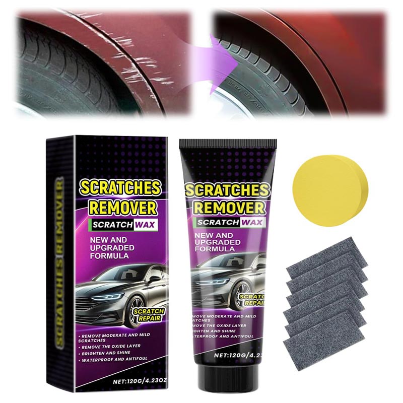 Cire de Réparation de Rayures pour Voiture avec Chiffon Nano