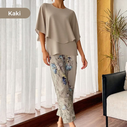 🔥 Ensemble pantalon imprimé et top à col ras du cou