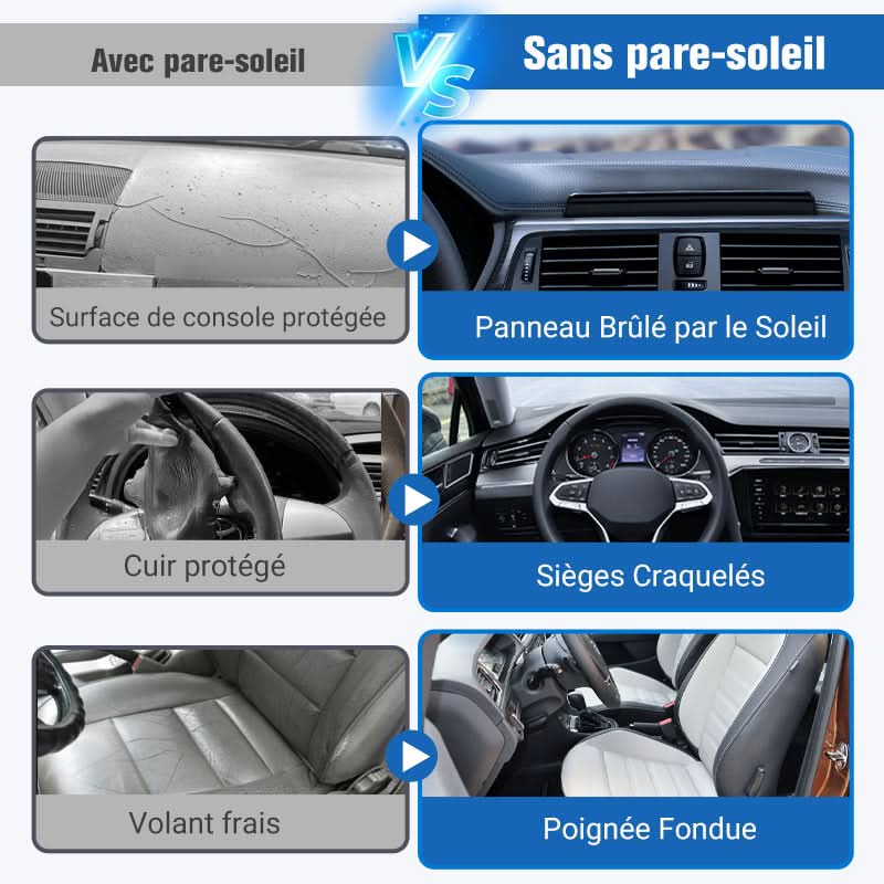 ☀️**Pare-soleil laser pour pare-brise de voiture** ☀️   🚗✨**Filtre UV Avancé • Compact & Rapide à Installer**✨🚗