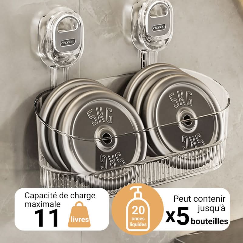 🔥50 % de réduction🔥Support de rangement à ventouses avec trou de drainage