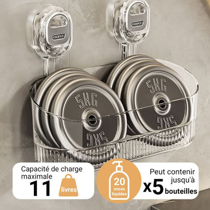 🔥50 % de réduction🔥Support de rangement à ventouses avec trou de drainage