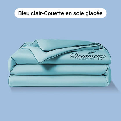❄️Parure de lit quatre pièces en velours de haute qualité💕Confortable et rafraîchissant
