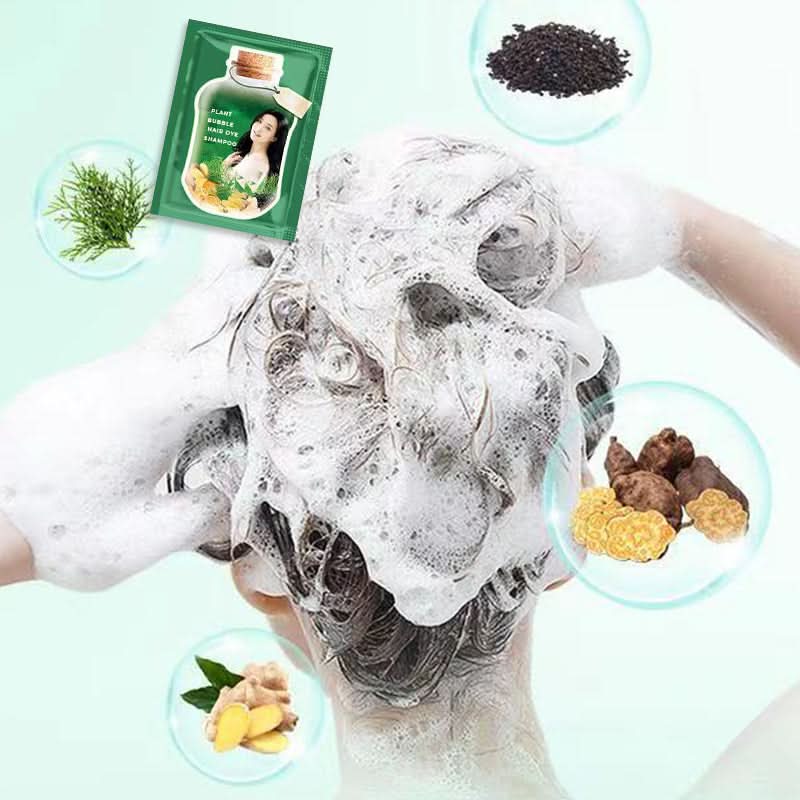 🔥Shampooing Teinture Capillaire à Bulles de Plantes