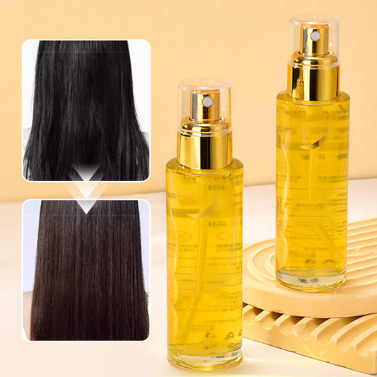 Huile légère en spray pour cheveux - Hydratante et lissante