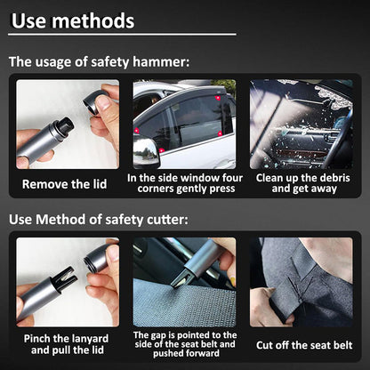 🔨🚗Marteau de Sécurité Amélioré pour Voiture (Outil d'évasion)