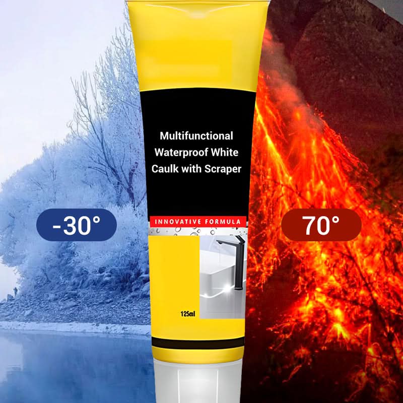 Caulk blanc multifonctionnel imperméable avec grattoir