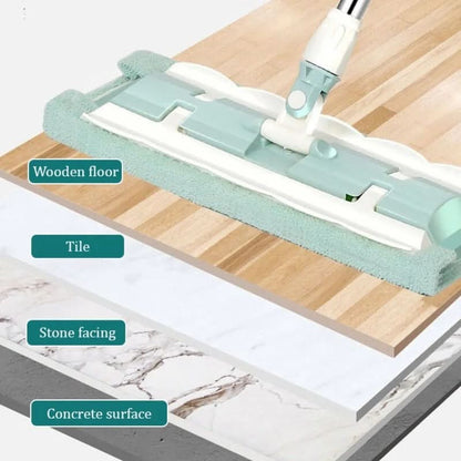 🏆Hot Sale 50% OFF⏳Flat Mop with Stainless Steel Handle with Reusable Washable Mop Cloths