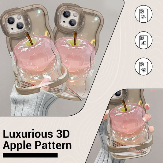 Coque de Téléphone Transparente avec Motif Pomme pour iPhone 🍏📱 - Protection Élégante et Fun!