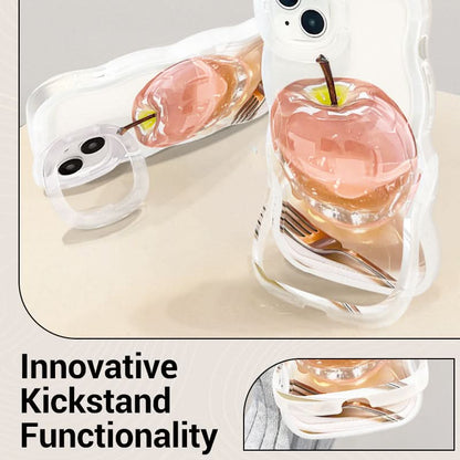 Coque de Téléphone Transparente avec Motif Pomme pour iPhone 🍏📱 - Protection Élégante et Fun!