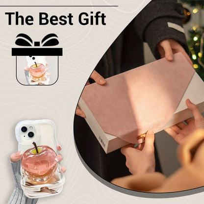 Coque de Téléphone Transparente avec Motif Pomme pour iPhone 🍏📱 - Protection Élégante et Fun!