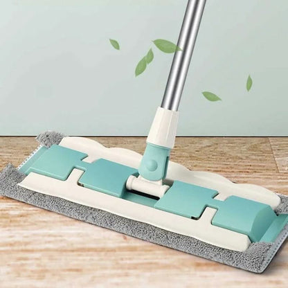 🏆Hot Sale 50% OFF⏳Flat Mop with Stainless Steel Handle with Reusable Washable Mop Cloths