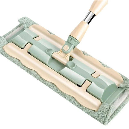 🏆Hot Sale 50% OFF⏳Flat Mop with Stainless Steel Handle with Reusable Washable Mop Cloths