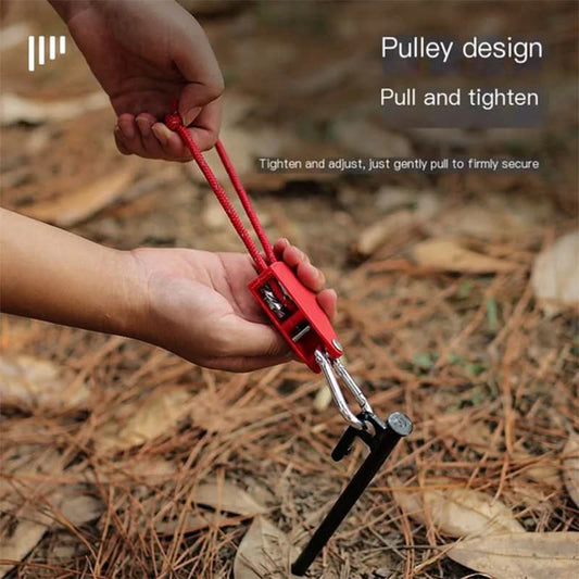 🔥55% DE RÉDUCTION🪢Tente fixe réglable portable - Corde de camping à poulie à dégagement rapide haute résistance🌳 (4 pièces/ensemble)