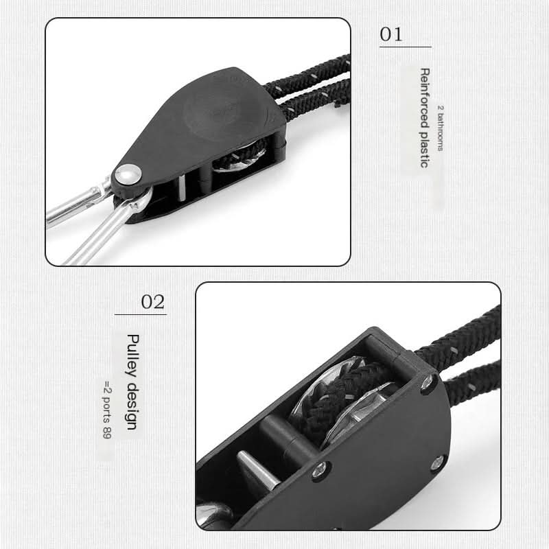 🔥55% DE RÉDUCTION🪢Tente fixe réglable portable - Corde de camping à poulie à dégagement rapide haute résistance🌳 (4 pièces/ensemble)