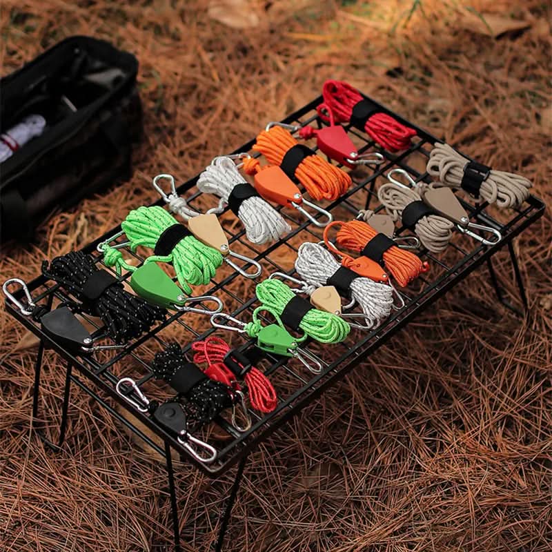 🔥55% DE RÉDUCTION🪢Tente fixe réglable portable - Corde de camping à poulie à dégagement rapide haute résistance🌳 (4 pièces/ensemble)