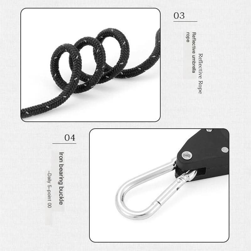 🔥55% DE RÉDUCTION🪢Tente fixe réglable portable - Corde de camping à poulie à dégagement rapide haute résistance🌳 (4 pièces/ensemble)