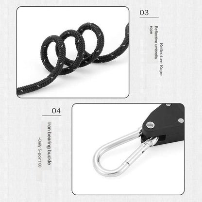 🔥55% DE RÉDUCTION🪢Tente fixe réglable portable - Corde de camping à poulie à dégagement rapide haute résistance🌳 (4 pièces/ensemble)