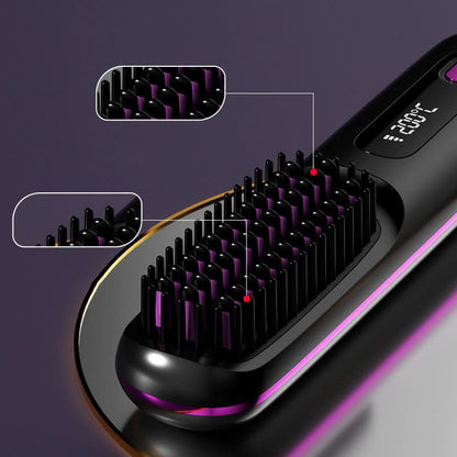 ✨50% de réduction🌸Peigne chauffant sans fil en céramique à lisser les cheveux