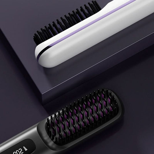 ✨50% de réduction🌸Peigne chauffant sans fil en céramique à lisser les cheveux