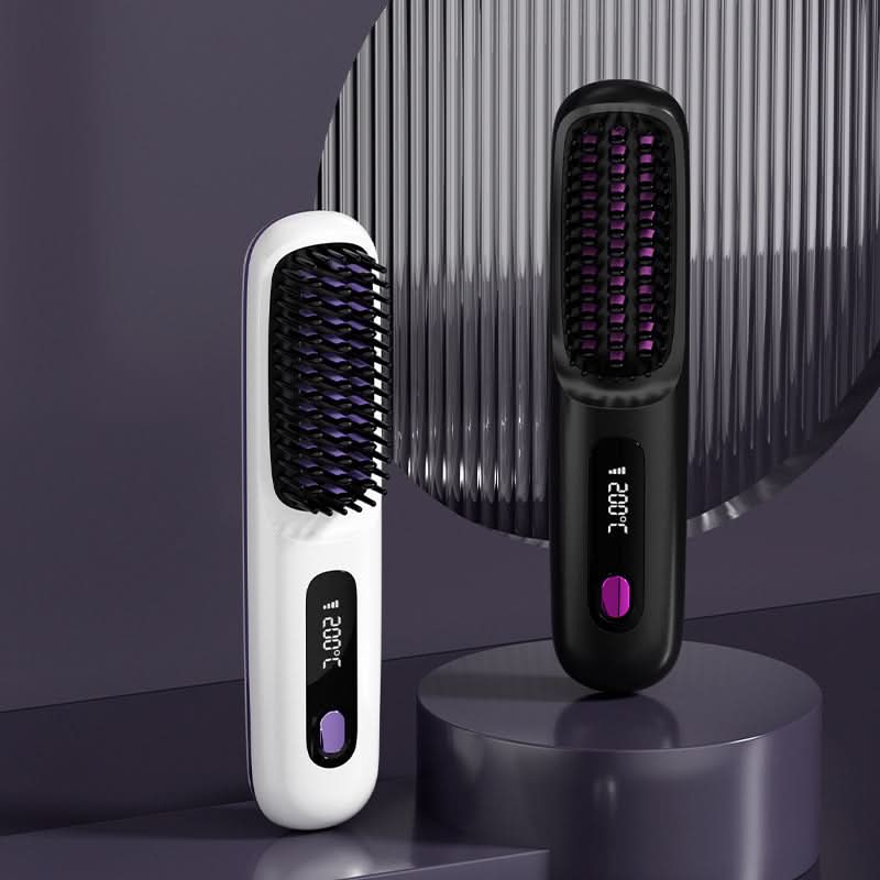 ✨50% de réduction🌸Peigne chauffant sans fil en céramique à lisser les cheveux