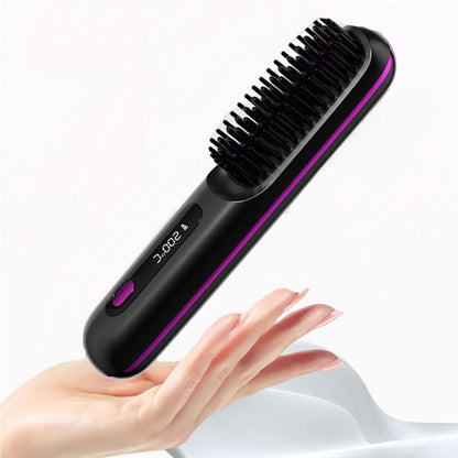 ✨50% de réduction🌸Peigne chauffant sans fil en céramique à lisser les cheveux
