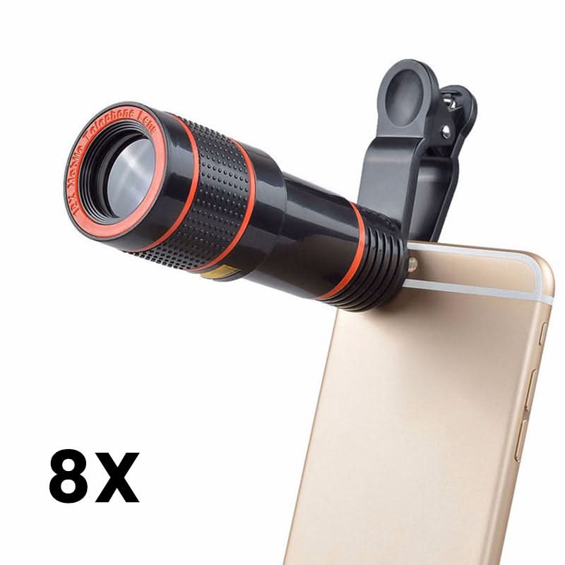 Téléobjectif 12/8X pour téléphone avec trépied