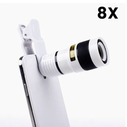 Téléobjectif 12/8X pour téléphone avec trépied