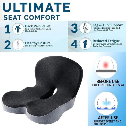 Coussin de siège en mousse à mémoire de forme antidérapant