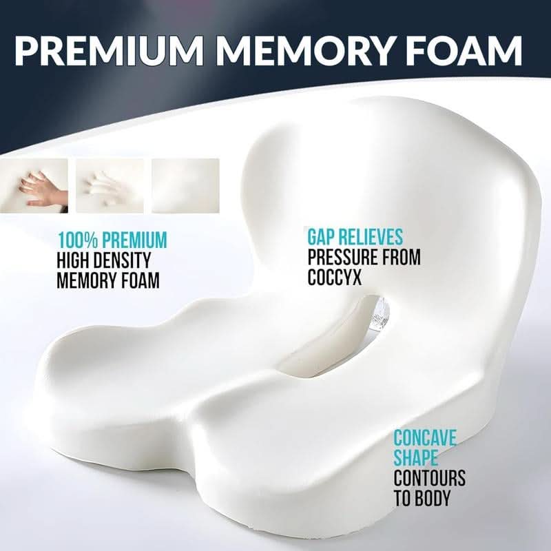 Coussin de siège en mousse à mémoire de forme antidérapant