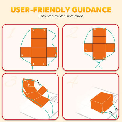 Livre éducatif pour apprendre la géométrie en 3D avec ficelle à tirer