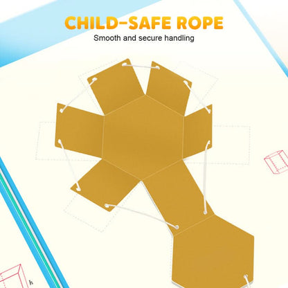 Livre éducatif pour apprendre la géométrie en 3D avec ficelle à tirer